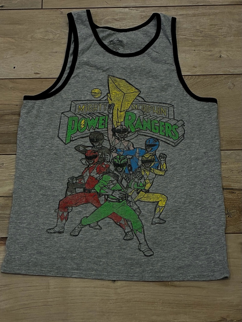 Men’s Gray power rangers tank top size medium 38-40